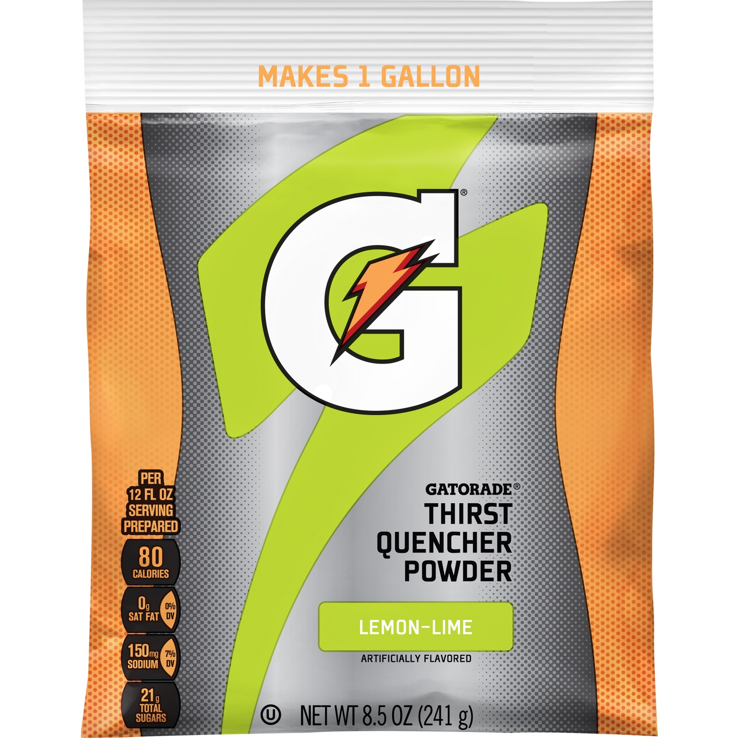 GATORADE, POWDER, LEMON LIME, 8.5 OZ, YIELDS 1 GALLON - Powder Mix